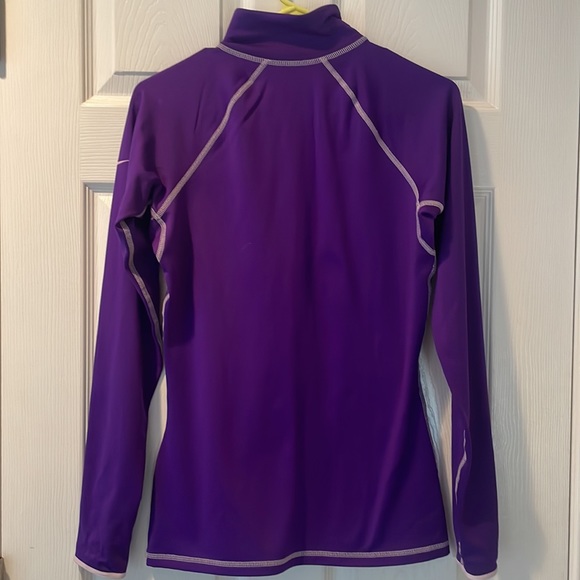 Nike pro Dri-fit quarter zip fitted work out pullover top - Picture 6 of 9